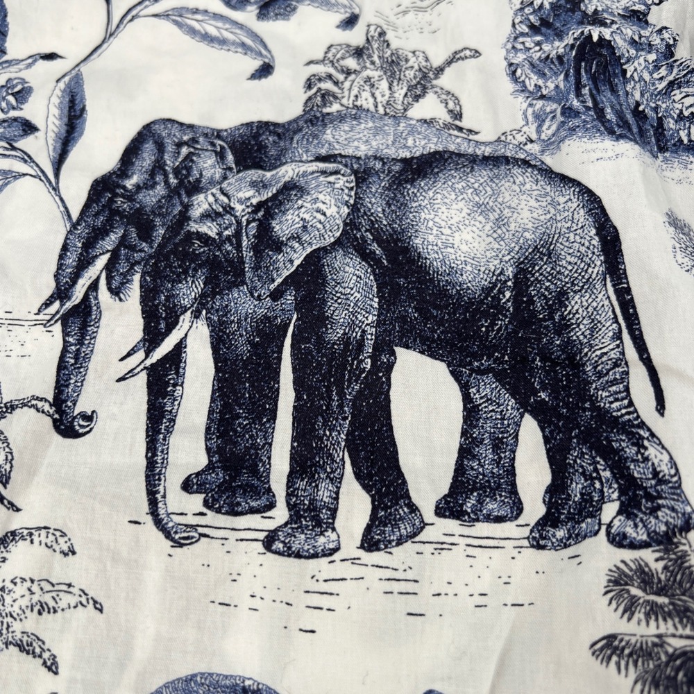 The Cat's Pajamas Safari Toile Luxe Pima Cotton Capri Pajama Set Size S Elephant - Picture 9 of 13